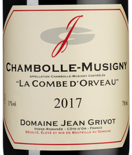 Вино Chambolle-Musigny La Combe d'Orveau, (140177), красное сухое, 2017 г., 0.75 л, Шамболь-Мюзиньи Ля Комб д'Орво цена 24990 рублей