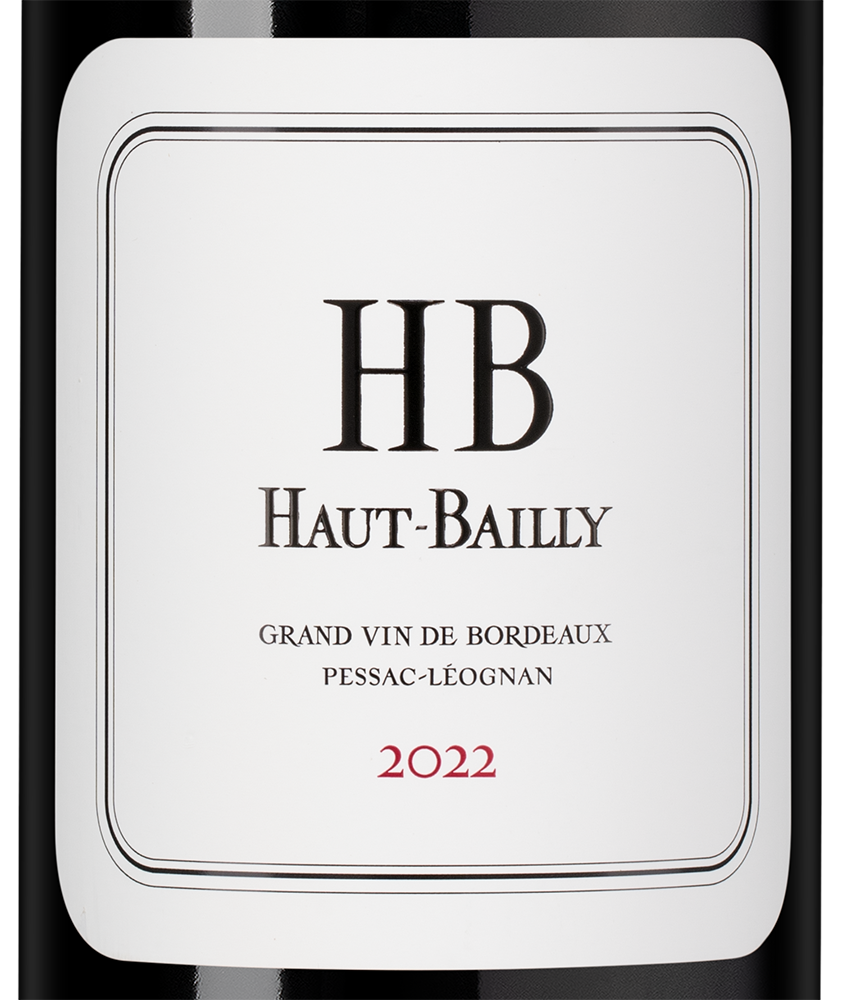 Вино HB Haut Bailly, Chateau Haut-Bailly, 2022, (155666), Франция, Бордо, красное, сухое, 0.75 л, Аш Б О Байи, цена 7990 рублей