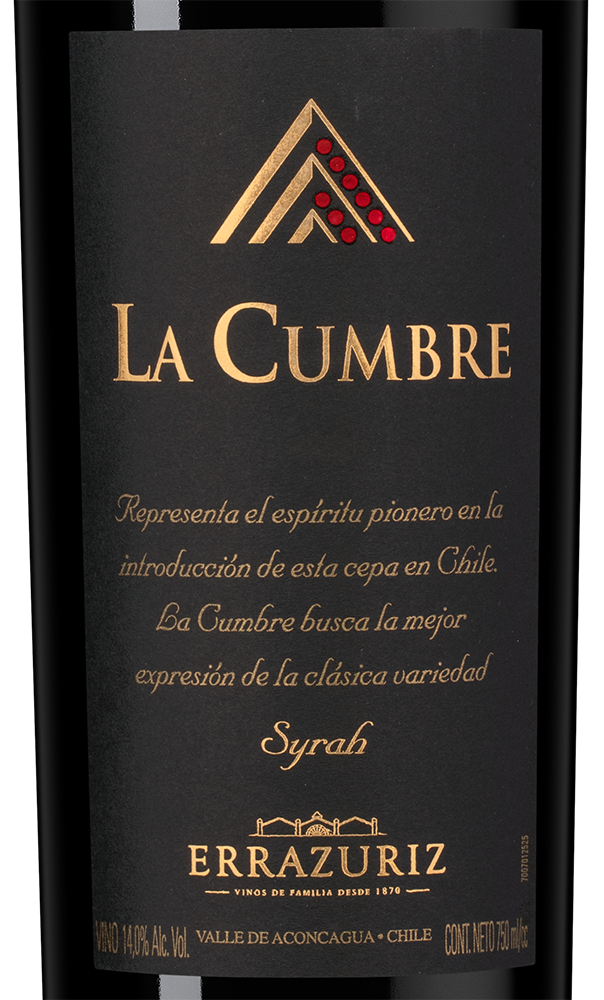 Вино La Cumbre, Errazuriz, 2019, (149415), Чили, Аконкагуа, красное, сухое, 0.75 л, Ла Кумбре, цена 14990 рублей