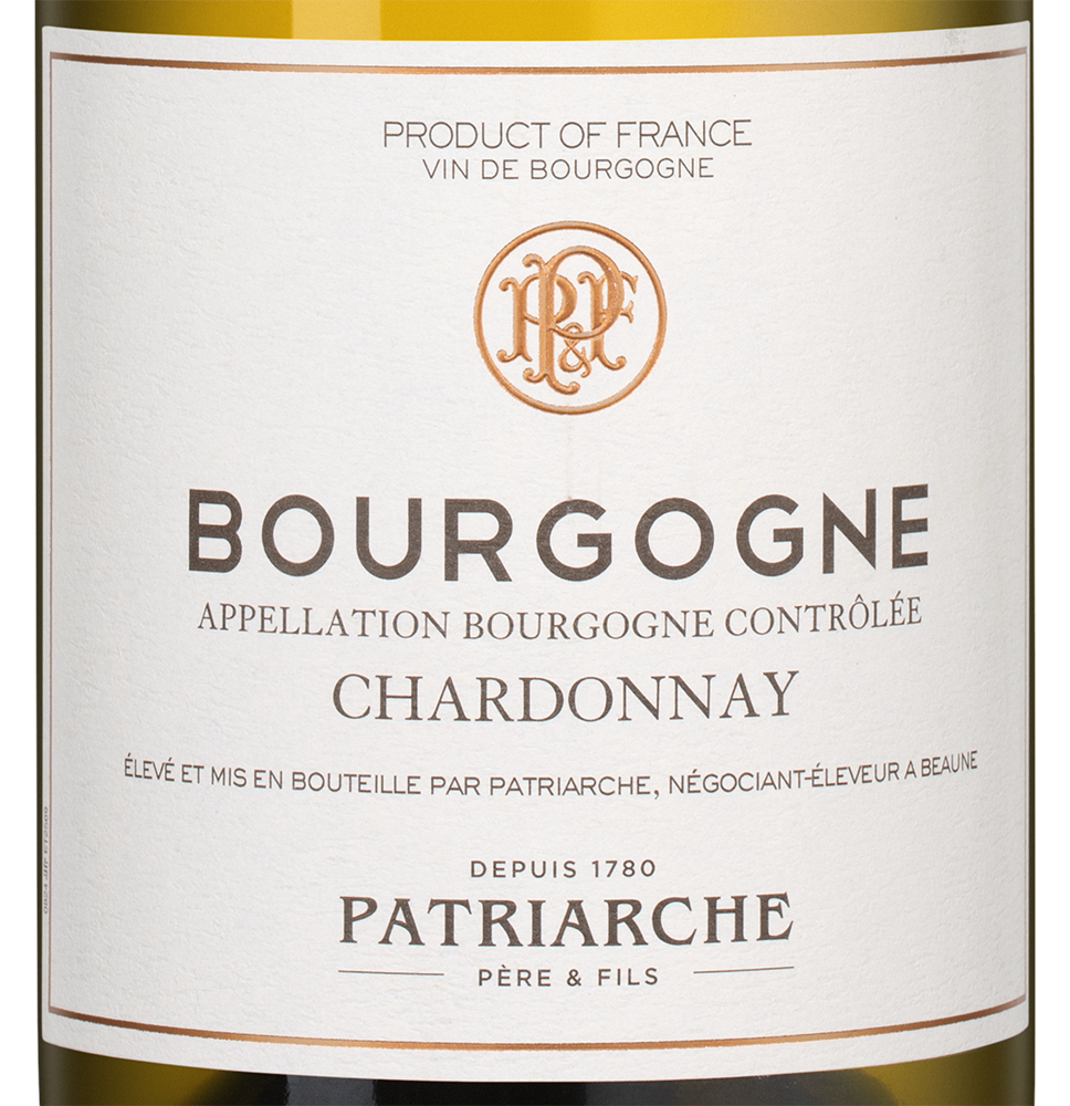 Вино Bourgogne Chardonnay, Patriarche, 2023, (152958), Франция, Бургундия, белое, сухое, 0.75 л, Бургонь Шардоне, цена 4990 рублей