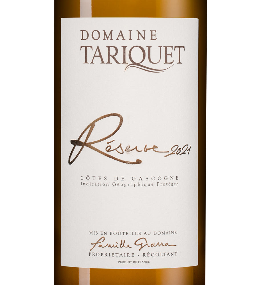 Вино Reserve, Domaine Tariquet, 2021, (141932), Франция, Юго-Запад, белое, сухое, 0.75 л, Резерв, цена 3990 рублей