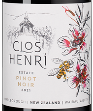 Вино Clos Henri Estate Pinot Noir, (147720), красное сухое, 2021 г., 0.75 л, Кло Анри Эстейт Пино Нуар цена 4790 рублей