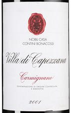 Вино Villa di Capezzana Carmignano, (124994), красное сухое, 2001 г., 0.75 л, Вилла ди Капеццана Карминьяно цена 51050 рублей