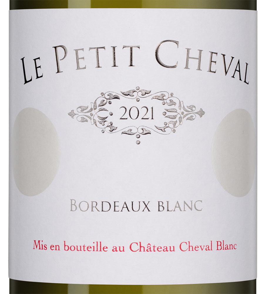 Вино Le Petit Cheval Blanc, Chateau Cheval Blanc, 2021, (148557), Франция, Бордо, белое, сухое, 0.75 л, Ле Пти Шваль Блан, цена 46490 рублей