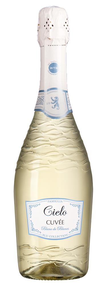 Игристое вино Cielo Blanc de Blancs, (154392), Италия, Венето, белое, брют, 0.75 л, Чело Блан де Блан, цена 1393 рублей