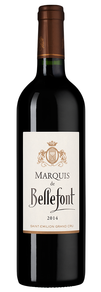 Вино Marquis de Bellefont (Saint-Emilion), Chateau Bellefont-Belcier, 2014, (142107), Франция, Бордо, красное, сухое, 0.75 л, Марки де Бельфон, цена 8990 рублей