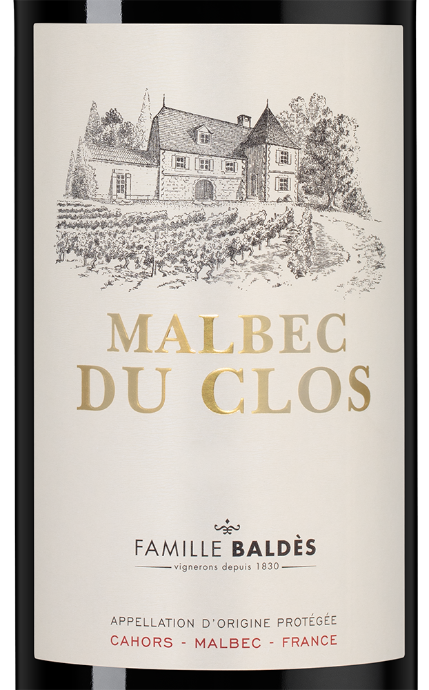 Вино Cahors Malbec du Clos, Clos Triguedina, 2022, (154915), Франция, Юго-Запад, красное, сухое, 0.75 л, Каор Мальбек дю Кло, цена 4490 рублей