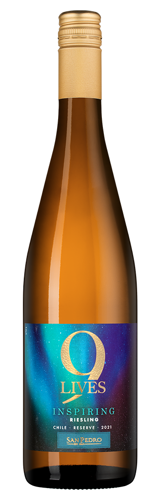 Вино 9 Lives Inspiring Riesling Reserve, Vina San Pedro, 2021, (140328), Чили, Центральная Долина, белое, сухое, 0.75 л, 9 Лайвс Инспайринг Рислинг Резерв, цена 1790 рублей