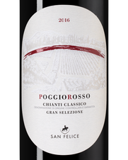 Вино Poggio Rosso Chianti Classico Gran Selezione, (131229), красное сухое, 2016 г., 0.75 л, Поджо Россо Кьянти Классико Гран Селеционе цена 9990 рублей