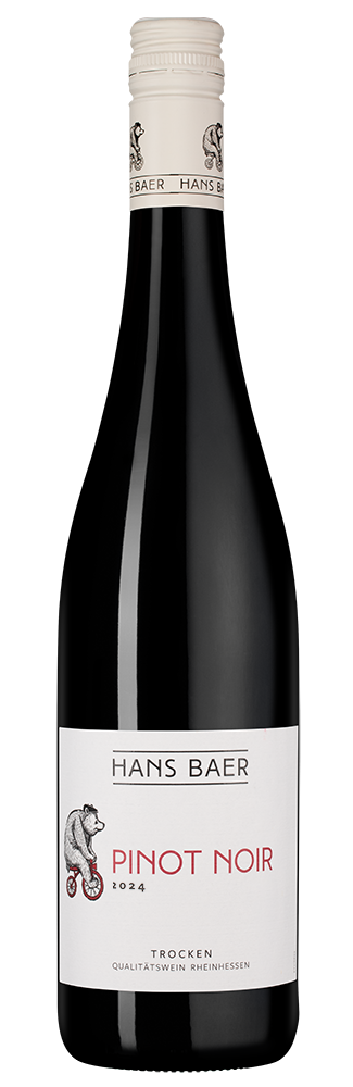 Вино Hans Baer Pinot Noir, Weinkellerei Hechtsheim, 2024, (158763), Германия, Рейнгессен, красное, полусухое, 0.75 л, Ханс Баер Пино Нуар, цена 1990 рублей