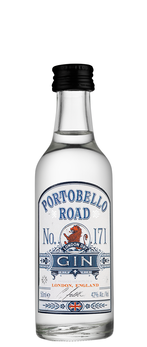 Джин Portobello Road London Dry Gin, 0.05л, (126839), Соединенное Королевство, 0.05 л, Портобелло Роуд Лондон Драй Джин, цена 740 рублей