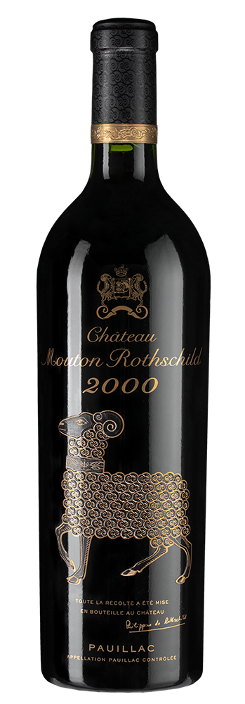 Вино Chateau Mouton Rothschild (Pauillac), 2000, (156824), Франция, Бордо, красное, сухое, 0.75 л, Шато Мутон Ротшильд, цена 899990 рублей
