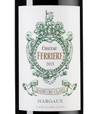Вино Chateau Ferriere, (137727), красное сухое, 2015 г., 0.75 л, Шато Феррьер цена 12990 рублей