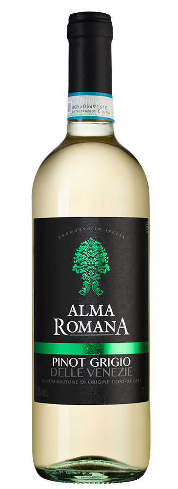 Вино Alma Romana Pinot Grigio, 2024, (158118), Италия, Венето, белое, сухое, 0.75 л, Альма Романа Пино Гриджо, цена 1590 рублей