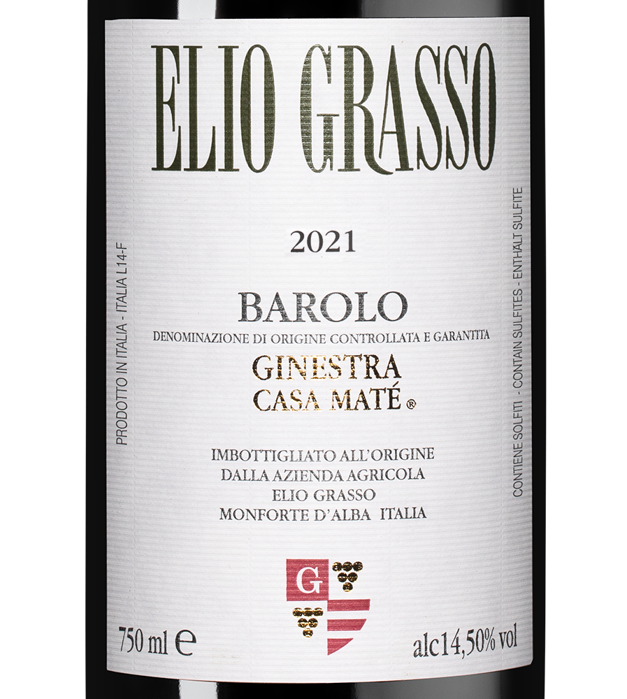 Вино Barolo Ginestra Casa Mate, Elio Grasso, 2021, (158614), Италия, Пьемонт, красное, сухое, 0.75 л, Бароло Джинестра Каза Мате, цена 31990 рублей