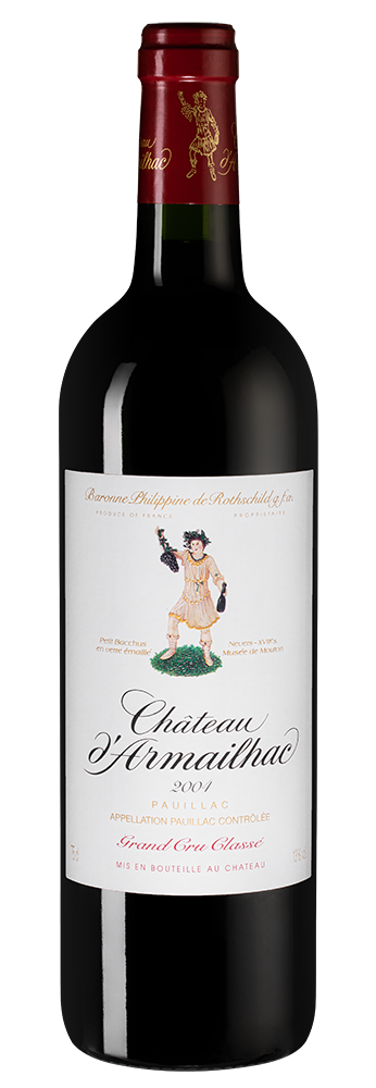 Вино Chateau d'Armailhac (Pauillac), 2004, (146191), Франция, Бордо, красное, сухое, 0.75 л, Шато д'Армайяк, цена 32490 рублей