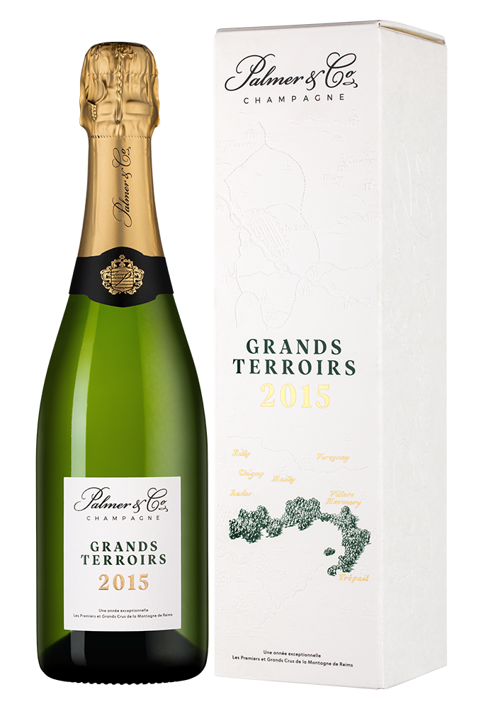 Шампанское Grands Terroirs в подарочной упаковке, Palmer & Co, 2015, (141445), Франция, Шампань, белое, брют, 0.75 л, Гран Терруар, цена 24990 рублей
