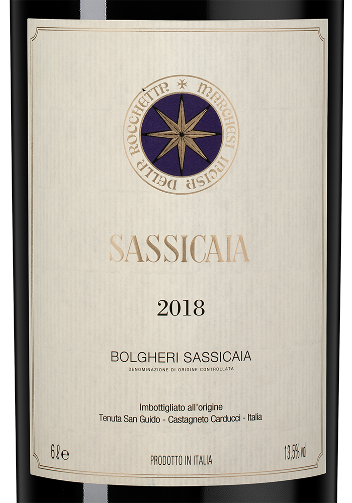 Вино Sassicaia, Tenuta San Guido, 2018, 6л, (132160), Италия, Тоскана, красное, сухое, 6 л, Сассикайя, цена 1999990 рублей