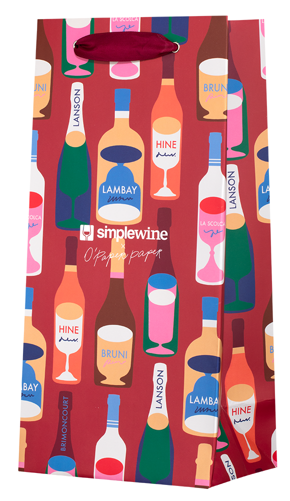 Пакет подарочный бордовый малый SimpleWine x O Paper Paper, (159846), Россия, Пакет SW O Paper 370*180*120 мм бордо, цена 290 рублей