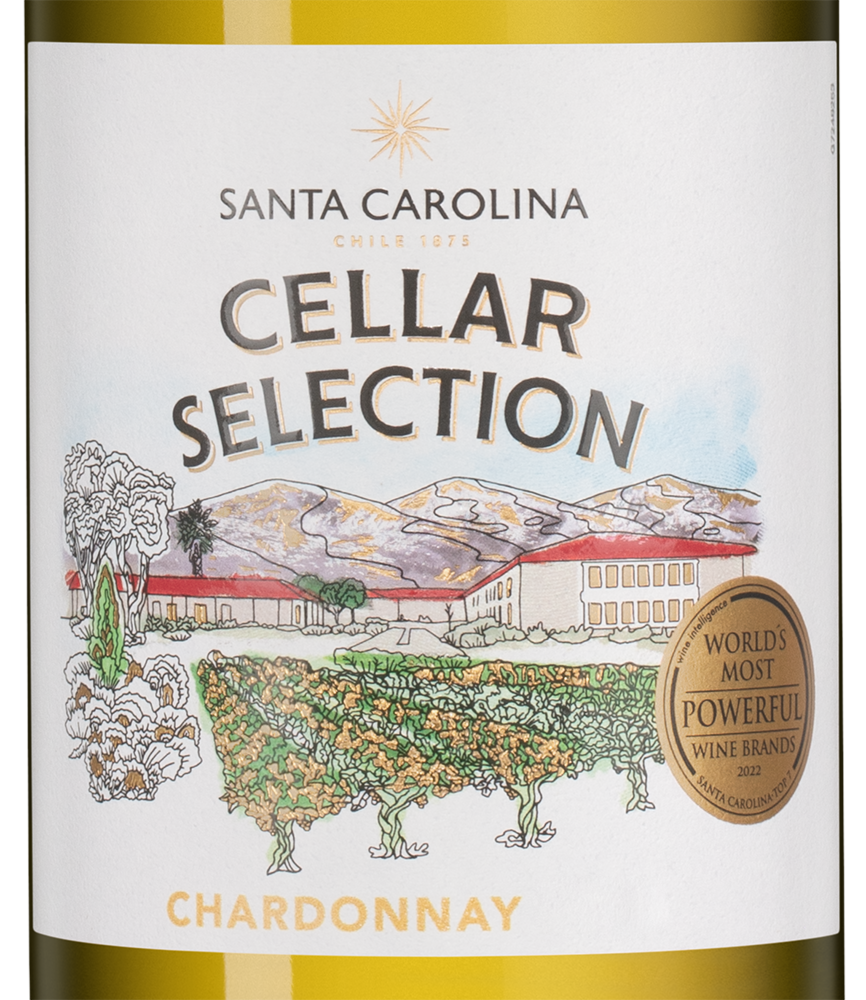 Вино Cellar Selection Chardonnay, Santa Carolina, 2024, (153274), Чили, Центральная Долина, белое, полусухое, 0.75 л, Селлар Селекшн Шардоне, цена 792 рублей