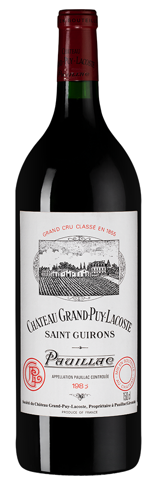 Вино Chateau Grand-Puy-Lacoste (Pauillac), 1986, 1.5л, (152515), Франция, Бордо, красное, сухое, 1.5 л, Шато Гран-Пюи-Лакост, цена 174990 рублей