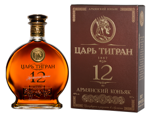 Бренди Царь Тигран 12 лет выдержки, (104598), gift box в подарочной упаковке, 40%, Армения, 0.7 л, Царь Тигран 12 лет выдержки цена 4790 рублей