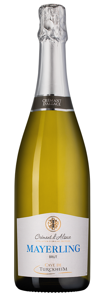 Игристое вино Mayerling Cremant d'Alsace, Cave de Turckheim, (155970), Франция, Эльзас, белое, экстра брют, 0.75 л, Креман д`Эльзас Майерлинг Брют, цена 3490 рублей