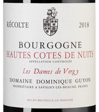 Вино Bourgogne Hautes Cotes de Nuits Les Dames de Vergy, (133075), красное сухое, 2018 г., 0.75 л, Бургонь От Кот де Нюи Ле Дам де Вержи цена 7490 рублей