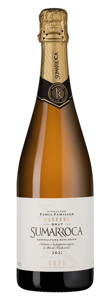Игристое вино Cava Sumarroca Brut Reserva, Bodegues Sumarroca, 2022, (151386), Испания, Каталония, белое, экстра брют, 0.75 л, Кава Сумаррока Брют Ресерва, цена 3490 рублей