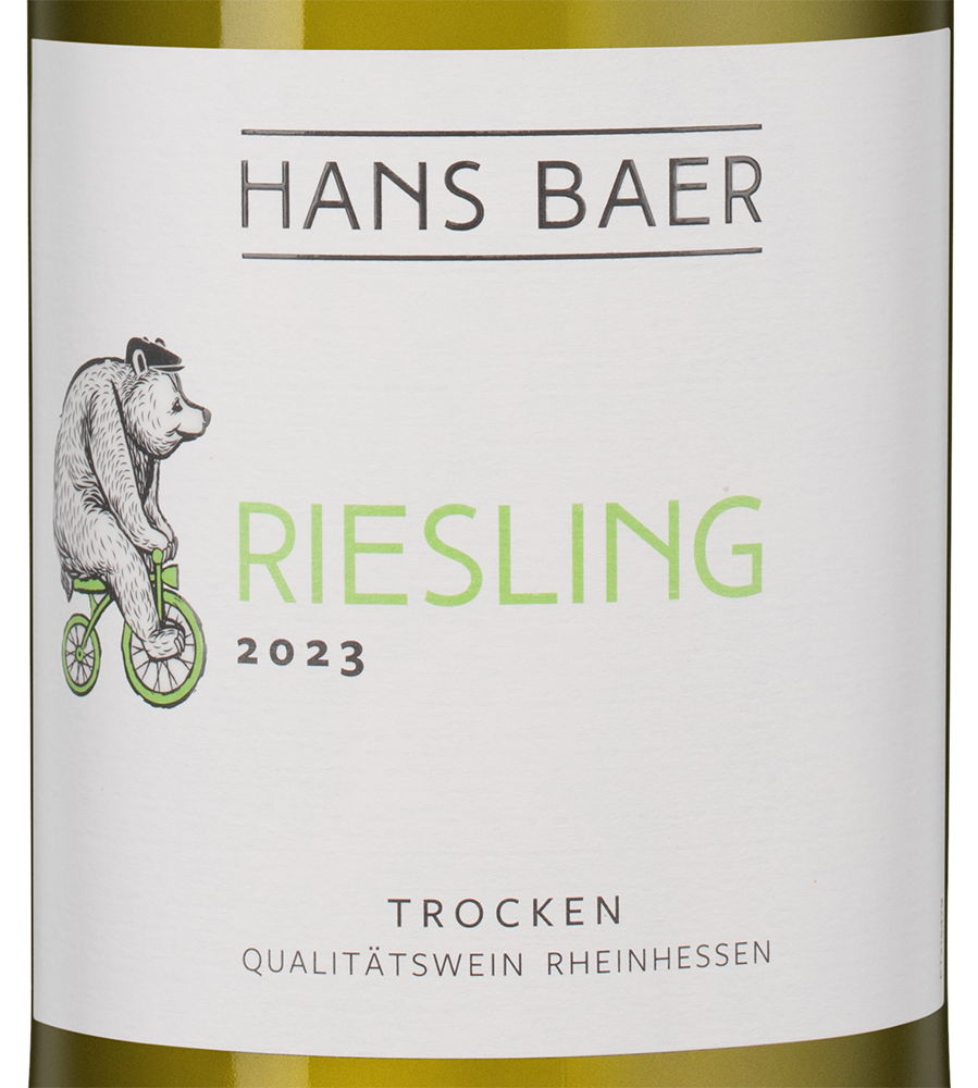 Вино Hans Baer Riesling, Weinkellerei Hechtsheim, 2023, (147380), Германия, Рейнгессен, белое, полусухое, 0.75 л, Ханс Баер Рислинг, цена 1290 рублей