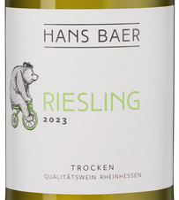 Вино Hans Baer Riesling, (147380), белое полусухое, 2023, 0.75 л, Ханс Баер Рислинг цена 1840 рублей