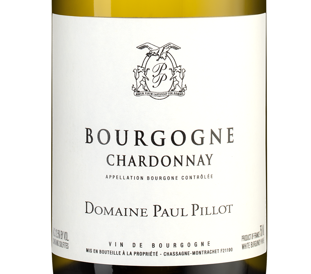 Вино Bourgogne Chardonnay, Domaine Paul Pillot, 2022, (148690), Франция, Бургундия, белое, сухое, 0.75 л, Бургонь Шардоне, цена 11490 рублей