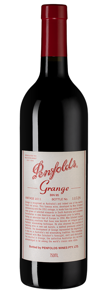 Вино Penfolds Grange, 2011, (107369), Австралия, Южная Австралия, красное, сухое, 0.75 л, Пенфолдс Грэнж, цена 199990 рублей