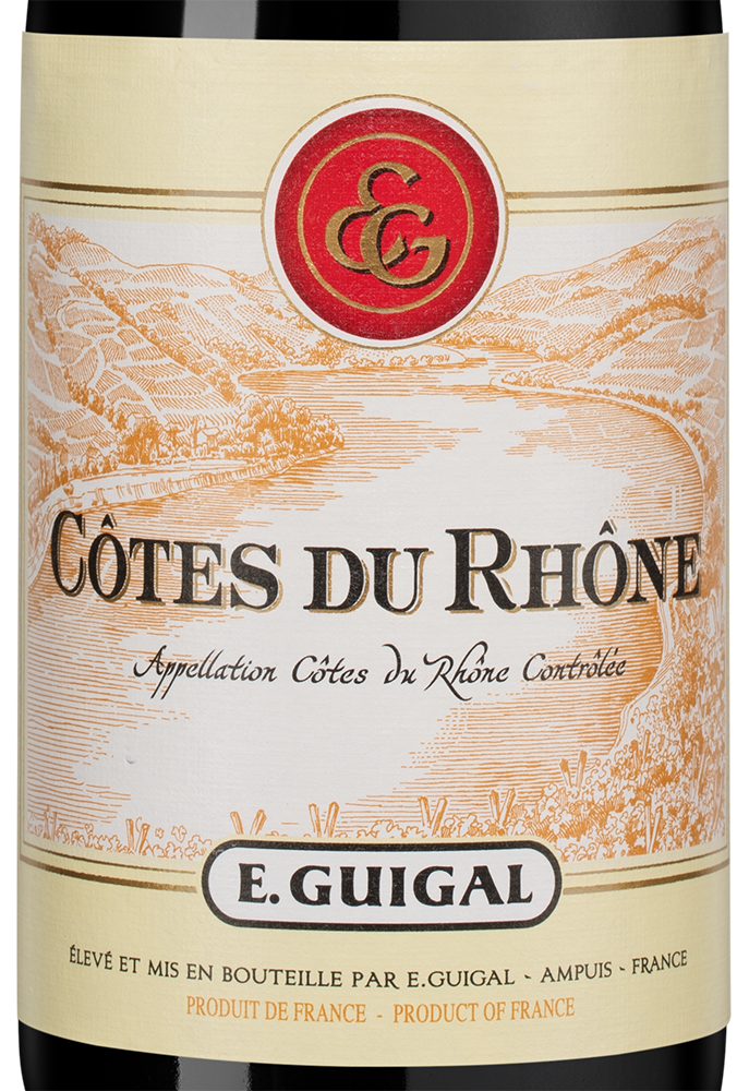 Вино Cotes du Rhone Rouge, Guigal, 2022, 0.375л, (154080), Франция, Долина Роны, красное, сухое, 0.375 л, Кот дю Рон Руж, цена 2290 рублей