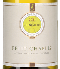 Вино Petit Chablis, (138913), белое сухое, 2021 г., 0.75 л, Пти Шабли цена 4690 рублей