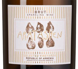 Игристое вино Aratashen Brut, (137419), белое брют, 2022 г., 0.75 л, Араташен Брют цена 1590 рублей