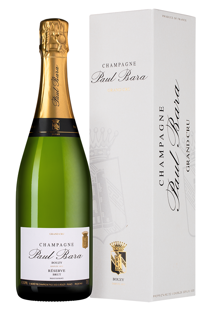 Шампанское Reserve Bouzy Grand Cru Brut в подарочной упаковке, Paul Bara, (151500), Франция, Шампань, белое, брют, 0.75 л, Резерв Бузи Гран Крю Брют, цена 14990 рублей