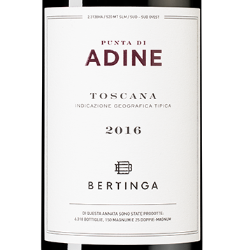 Вино Punta di Adine, Bertinga, 2016, (131574), Италия, Тоскана, красное, сухое, 0.75 л, Пунта ди Адине, цена 21490 рублей