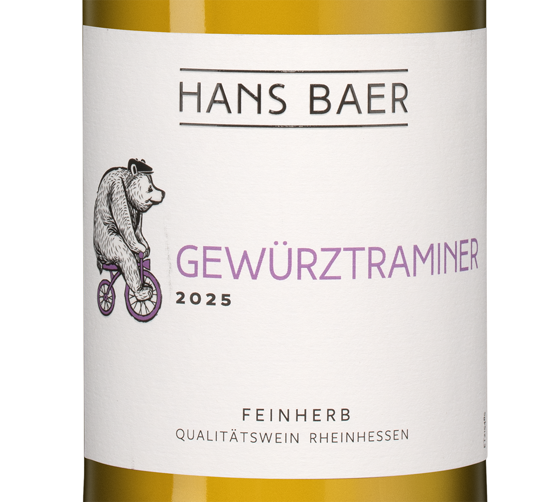 Вино Hans Baer Gewurztraminer, Weinkellerei Hechtsheim, 2025, (159789), Германия, Рейнгессен, белое, полусладкое, 0.75 л, Ханс Баер Гевюрцтраминер, цена 1294 рублей