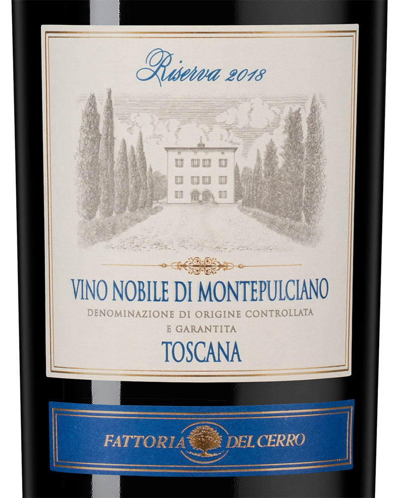 Вино Vino Nobile di Montepulciano Riserva, Fattoria del Cerro, 2018, (144541), Италия, Тоскана, красное, сухое, 0.75 л, Вино Нобиле ди Монтепульчано Ризерва, цена 6490 рублей