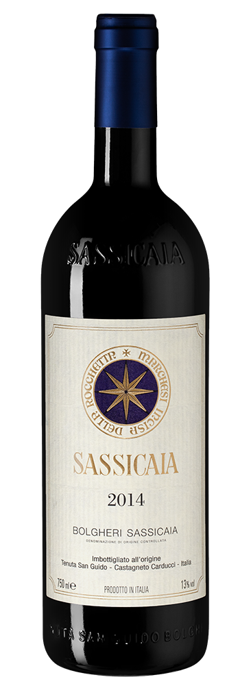 Вино Sassicaia, Tenuta San Guido, 2014, (149454), Италия, Тоскана, красное, сухое, 0.75 л, Сассикайя, цена 149990 рублей