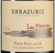 Вино Las Pizarras Pinot Noir, (125147), красное сухое, 2018 г., 0.75 л, Лас Писаррас Пино Нуар цена 19990 рублей