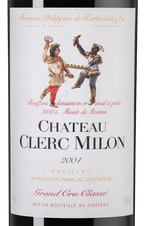 Вино Chateau Clerc Milon, (104273), красное сухое, 2004 г., 0.75 л, Шато Клер Милон цена 23990 рублей