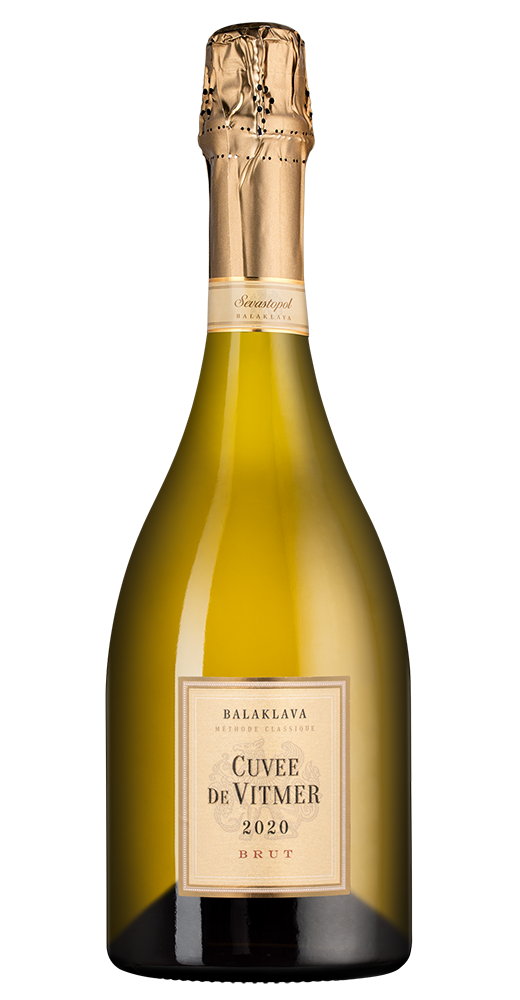 Игристое вино Кюве де Витмер, Золотая Балка, 2020, (149590), Россия, Крым, белое, брют, 0.75 л, Кюве де Витмер, цена 2990 рублей