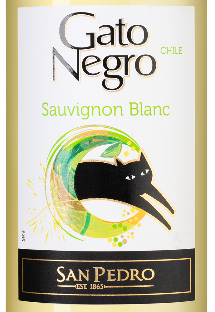 Вино Gato Negro Sauvignon Blanc, Vina San Pedro, 2025, (157249), Чили, Центральная Долина, белое, сухое, 0.75 л, Гато Негро Совиньон Блан, цена 1290 рублей
