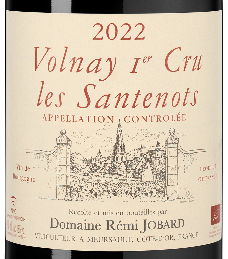 Вино Volnay Premier Cru Les Santenots, Remi Jobard, 2022, (148753), Франция, Бургундия, красное, сухое, 0.75 л, Вольне Премье Крю Ле Сантно, цена 32490 рублей