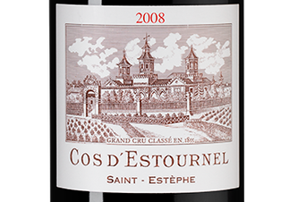 Вино Chateau Cos d'Estournel Rouge (Saint-Estephe), (150347), красное сухое, 2008, 0.75 л, Шато Кос д'Эстурнель Руж цена 54990 рублей