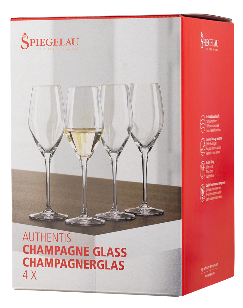Набор из 4-х бокалов Spiegelau Authentis для шампанского, 0.27л, (129381), Германия, хрустальное стекло, 0.27 л, Шпигелау Аутентис Шампанское (набор по 4), цена 6760 рублей