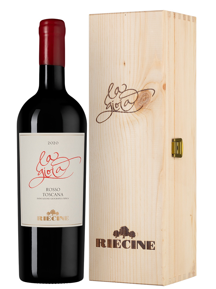 Вино La Gioia в подарочной упаковке, Riecine, 2020, (148554), Италия, Тоскана, красное, сухое, 0.75 л, Ла Джойя, цена 18490 рублей