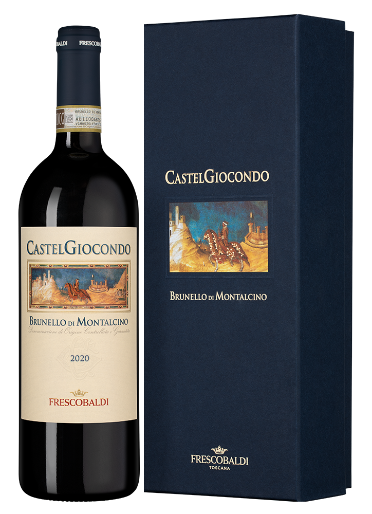 Вино Brunello di Montalcino Castelgiocondo в подарочной упаковке, Frescobaldi, 2020, (159826), Италия, Тоскана, красное, сухое, 0.75 л, Брунелло ди Монтальчино Кастельджокондо, цена 13490 рублей